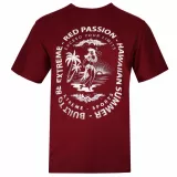 T-shirt manche courte bordeaux de 3XL à 8XL