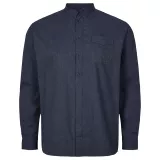 Chemise manche longue col Mao bleu marine de 3XL à 8XL