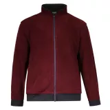 Sweat cardigan zippé bordeaux de 3XL à 6XL