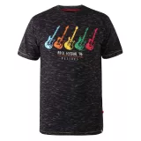 T-shirt Mélange de noir manche courte 3XL à 8XL