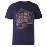 T-shirt Mélange de bleu manche courte Jeep 2XL à 5XL