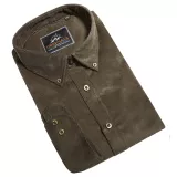 Chemise velour manche longue vert foncé de 3XL à 6XL