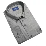 Chemise Mélange de gris Coton Lyocell manche longue de 2XL à 6XL