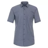 Chemise manche courte bleu foncé petit motif de 2XL à 6XL
