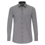 Chemise business manche longue Motif gris et noir de 2XL à 6XL
