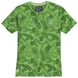 T-shirt manche courte col Serafino vert de 3XL à 10XL