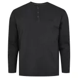 North 56Denim T-shirt manche longue noir délavé 3XL à 10XL - granddad
