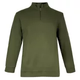 Sweat col zippé vert forêt 3XL à 8XL