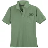 Polo manche courte vintage vert sauge de 3XL à 8XL - Raw Denimwear
