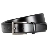 Ceinture en cuir véritable noir ajustable de 120 cm à 150 cm
