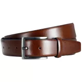 Ceinture en cuir véritable Brun ajustable de 155 cm à 170 cm