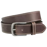 Ceinture surpiquée brun foncé ajustable de 120 cm à 150 cm