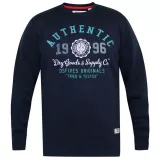 Sweat à col rond classique bleu marine de 3XL à  6XL - Authentic