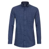 Chemise manche longue en flanelle petis carreaux bleu marine bleu de 2XL à 6XL