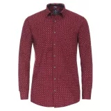 Chemise manche longue bordeaux motif de 2XL à 6XL