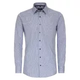 Chemise manche longue petit motif bleu de 2XL à 6XL