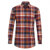 Chemise manche longue en flanelle carreaux rouge bleu marine de 2XL à 6XL