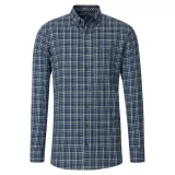 Chemise manche longue en flanelle petits carreaux vert bleu de 2XL à 6XL