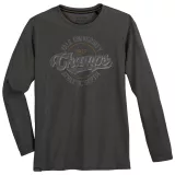 T-shirt manche longue noir délavé de 3XL à 8XL