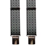 Bretelle petits carreaux vert foncé à pinces