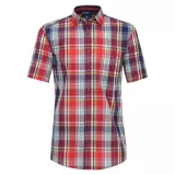 Chemise manche courte carreaux rouge bleu de 2XL à 6XL