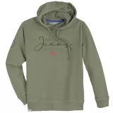 Sweat à capuche Jeans vert olive look urbain