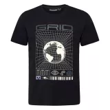 T-shirt noir imprimé graphique coton épais