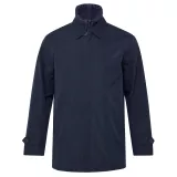 Carcoat bleu marine élégant avec fermeture discrète