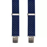 Bretelle à pince bleu marine motif losange