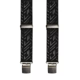 Bretelle à pince noir motif Chevron 