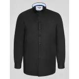 Chemise Oxford noire manche longue
