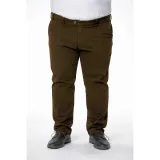 Pantalon chino marron coupe droite élégante - XXL4YOU