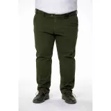 Pantalon chino vert sapin coupe droite élégante - XXL4YOU