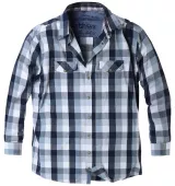 Chemise manches longues carreaux Noir blanc gris bleu de 2XL à 7XL