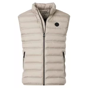 Doudoune sans manches matelassée Beige clair-4XL