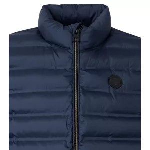Doudoune sans manches matelassée bleu marine-4XL