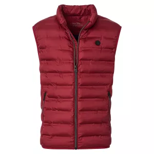 Doudoune sans manches matelassée bordeaux-4XL
