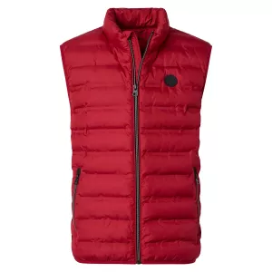 Doudoune sans manches matelassée rouge-6XL