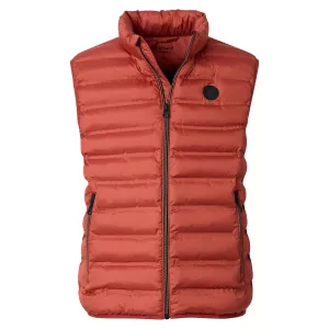 Doudoune sans manches matelassée terracotta-4XL