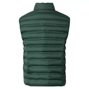 Doudoune sans manches matelassée vert foncé-4XL
