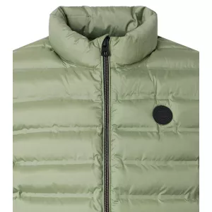 Doudoune sans manches matelassée vert sauge-4XL