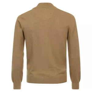 Pull Col Collège cardigan zippé Camel-6XL