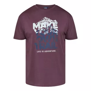 T-shirt Make Your Own Trail Aubergine-3XL