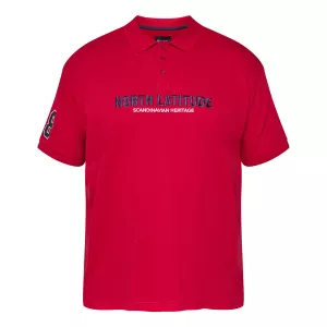 Polo piqué North Latitude brodé paprika