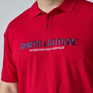 Polo piqué North Latitude brodé paprika-6XL