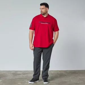 Polo piqué North Latitude brodé paprika-5XL