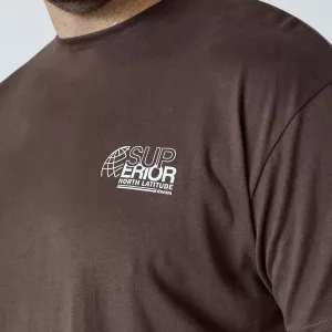 T-shirt North Latitude Superior brun foncé-7XL