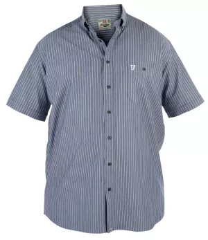 Chemisette ligné bleu gris et blanc de 1XL à 6XL