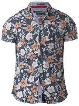 Chemise hawaïenne bleu de 3XL à 8XL