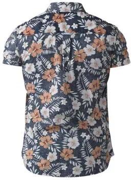 Chemise hawaïenne fleurie bleue-5XL